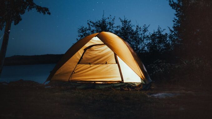 photo of tent at near trees